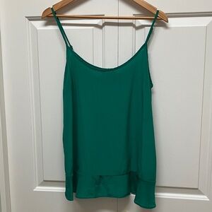 Joe fresh silk camisole, green, L